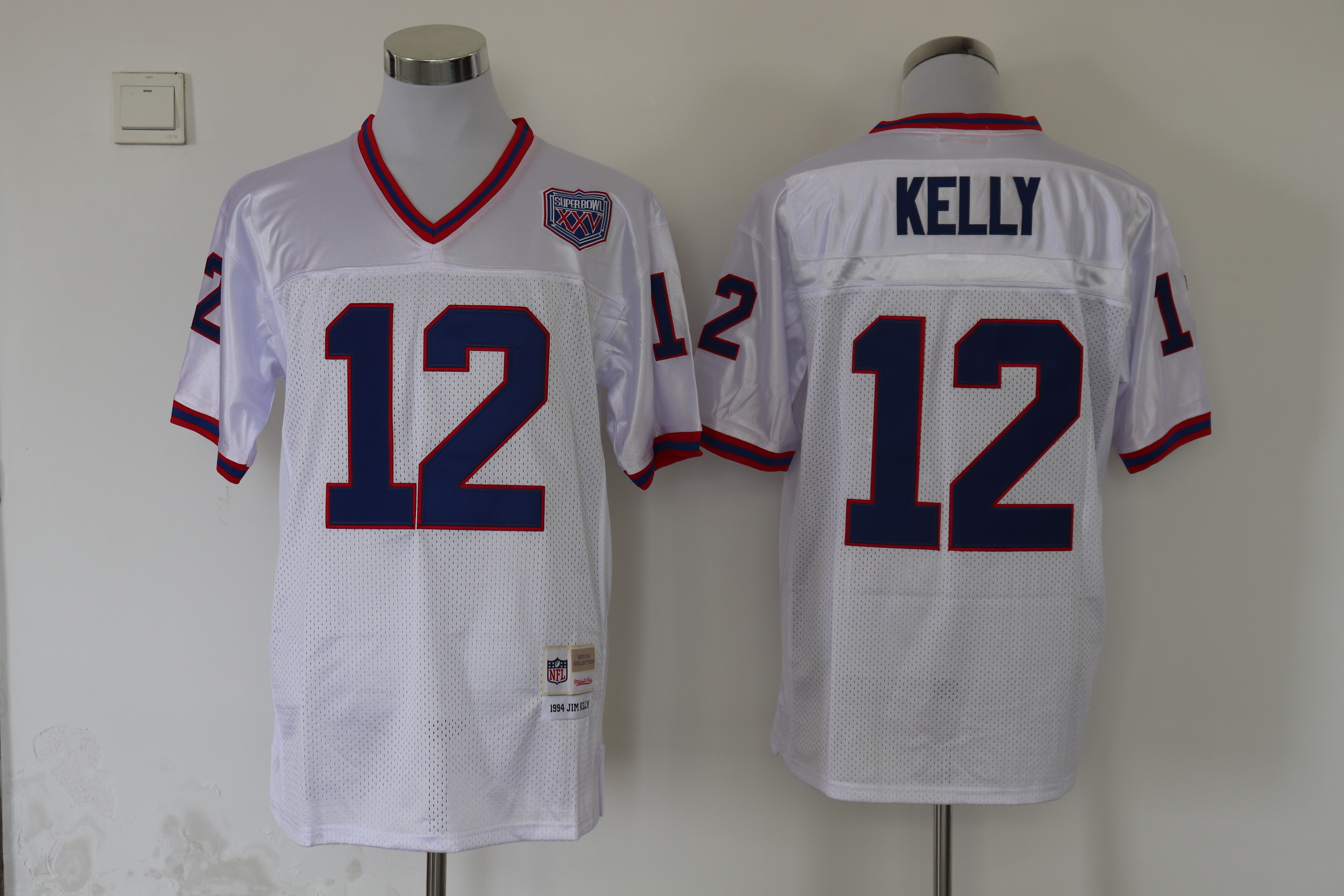 Men's Buffalo Bills Jim Kelly Mitchell & Ness White Legacy Jersey